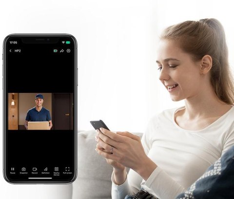 Bezprzewodowy wizjer do drzwi Ezviz CP2 2MP srebrny EZVIZ