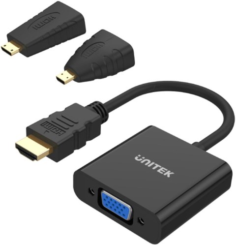 Unitek Y-6355 adapter Micro/Mini HDMI do VGA+audio UNITEK
