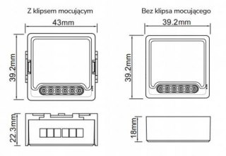 Moduł OXT mini sterownik rolet WiFi TUYA T227 OXT