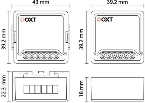 Moduł OXT mini sterownik 2 rolety ZigBee TUYA T268 OXT