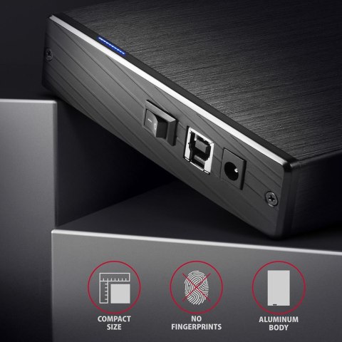 Obudowa zewnętrzna AXAGON EE35-XA3 aluminiowa, USB 3.2 Gen 1 SATA 3G 3.5" AXAGON