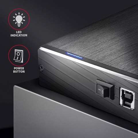 Obudowa zewnętrzna AXAGON EE35-XA3 aluminiowa, USB 3.2 Gen 1 SATA 3G 3.5" AXAGON