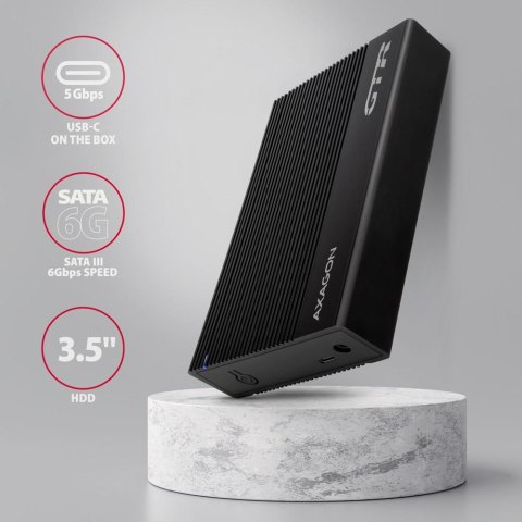 Obudowa zewnętrzna AXAGON EE35-GTR aluminiowa USB3.2 Gen1 - SATA 6G 3.5'' AXAGON