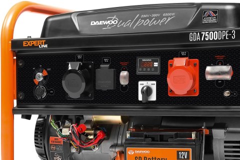 AGREGAT PRĄDOTWÓRCZY DAEWOO GDA 7500DPE-3 6.5kW DAEWOO POWER PRODUCTS