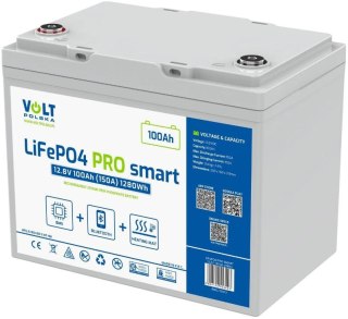 Akumulator LiFePO4 Volt Polska PRO SMART 12,8V 100 Ah (150A) BMS BLUETOOTH + MATA GRZEWCZA VOLT POLSKA