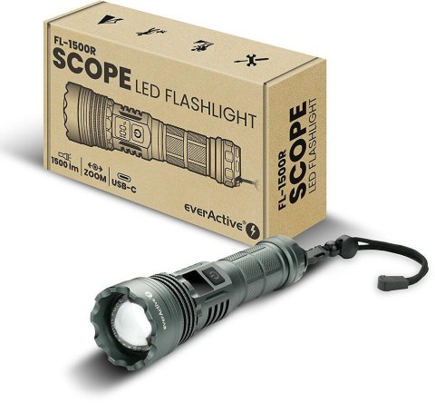 Latarka ręczna LED everActive FL-1500R Scope 1500 lumenów IPX4 EVERACTIVE