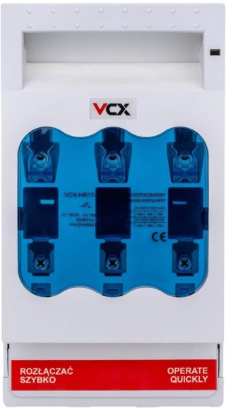 Rozłącznik bezpiecznikowy VCX-HR17-160 3P 160A NH00 VCX