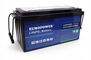 Akumulator LiFePO4 EUROPOWER serii LFP 25,6V 100Ah Bluetooth, mata grzewcza (Żywotność ~4000 cykli) EUROPOWER