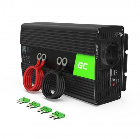 PRZETWORNICA NAPIĘCIA INWERTER Green Cell 12V / 230V 150W/300W MODYFIKOWANA SINUSOIDA INV06 GREEN CELL