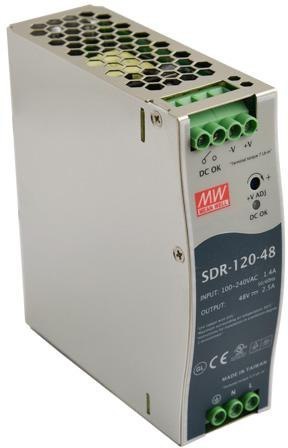 ZASILACZ IMPULSOWY NA SZYNĘ DIN MEAN WELL SDR-120-48 INNY