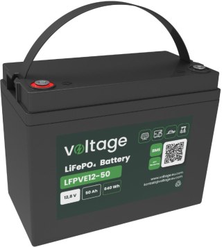 Akumulator LiFePO4 Voltage 12,8 V 50 Ah LFPVE12-50 Bluetooth (Żywotność ~5000 cykli) VOLTAGE