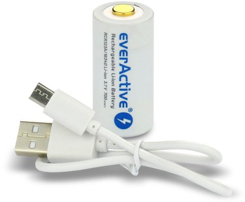 Akumulatorek 16340 / R-CR123 3,7V everActive 700mAh (1 szt.) z zabezpieczeniem EVERACTIVE