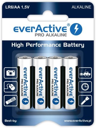 Bateria LR6 (AA) everActive Pro Alcaline (blister 4 szt.) EVERACTIVE