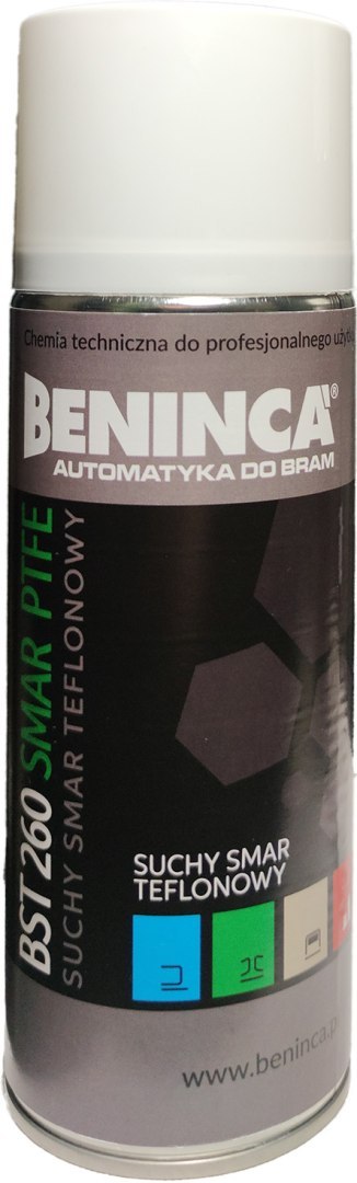 CHEMIA: Suchy smar teflonowy Beninca BST260 400ml do bram/automatyki/napędów BENINCA