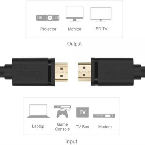 Kabel HDMI Unitek HDMI 2.0, 4K 60Hz, 1m UNITEK