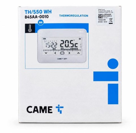 Termostat CAME TH/550 WH [BAT/BIAŁY/1RL/NT] 845AA-0010 CAME