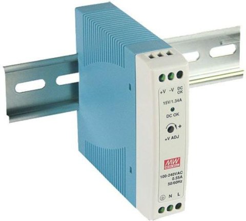 ACO PS-MDR-20-15 Zasilacz prądu stałego, na szynę DIN, z podłączeniem PE ACO