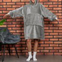 Bluzair Bluza Koc Hoodie Oversize Polska Jasnoszara