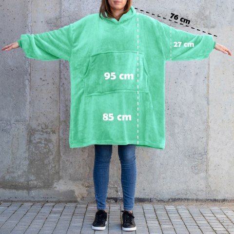 Bluzair Bluza Koc Hoodie Oversize Polska Miętowy