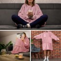 Bluzair Bluza Koc Hoodie Oversize Polska Różowy