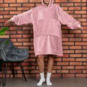 Bluzair Bluza Koc Hoodie Oversize Polska Różowy