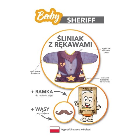 Baby Sheriff - Śliniak z rękawami