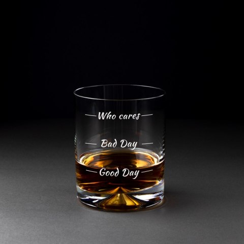 Etui na butelkę ze szklankami do whisky Who cares