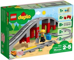 Klocki Lego Klocki DUPLO 10872 Tory kolejowe i wiadukt